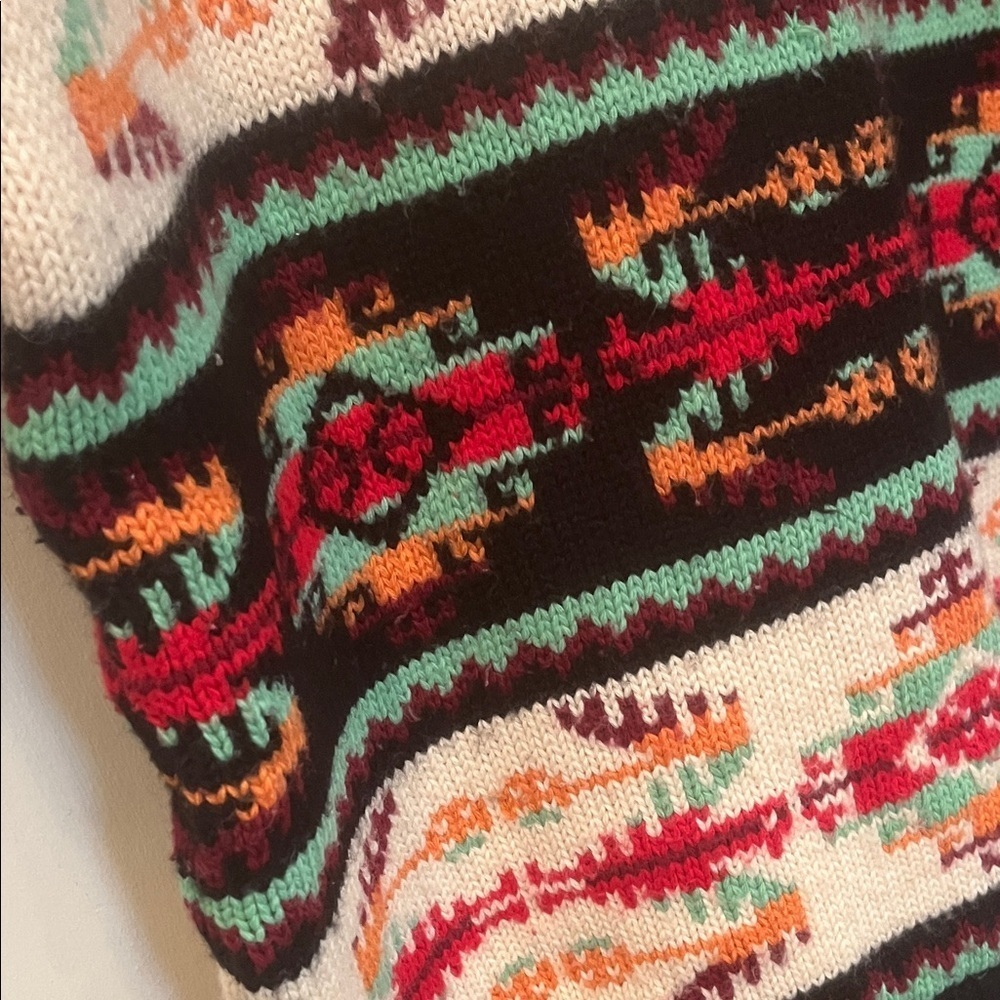 Kookai Italian Wool Blend Multicolor Patterned Sweater Medium - Picture 8 of 13